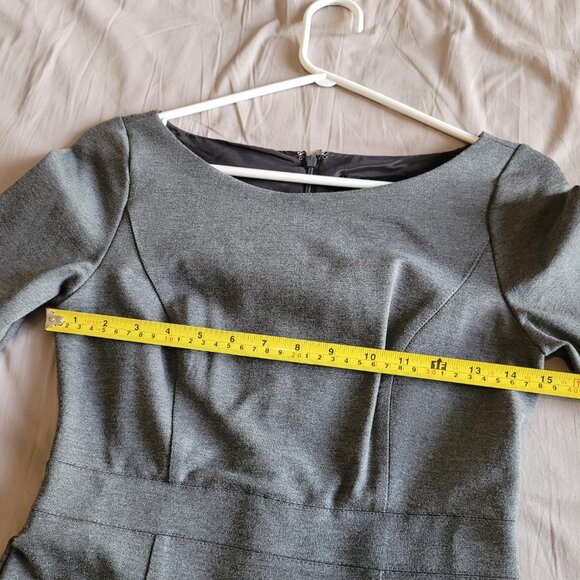 J. Crew Grey Fit-and-Flare Boatneck Dress (2P) - Picture 5 of 13